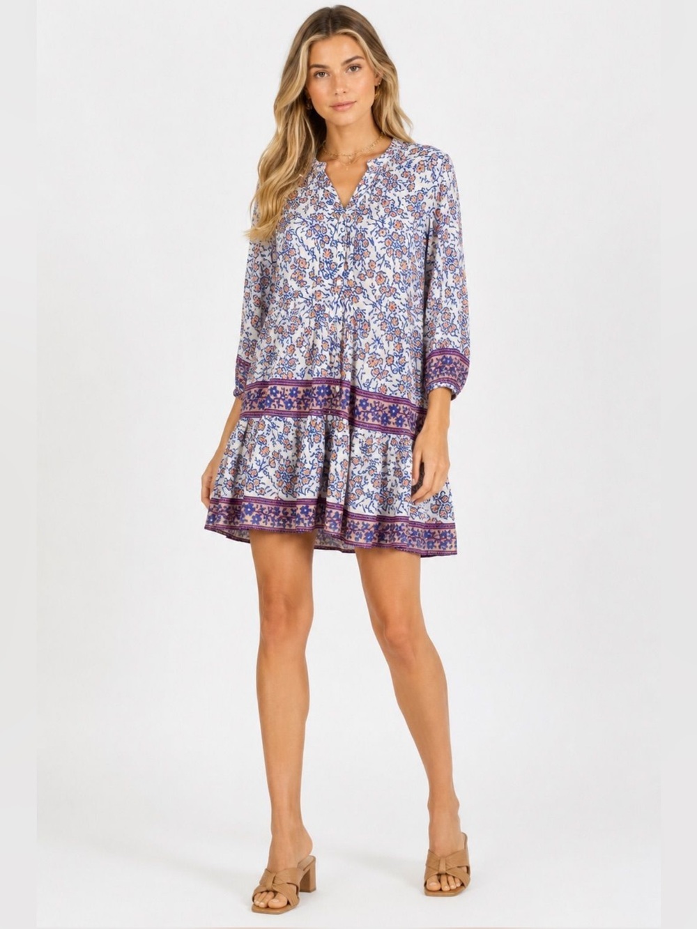 Bell by Alicia bell dress Boho Floral Tiered Dress